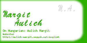 margit aulich business card